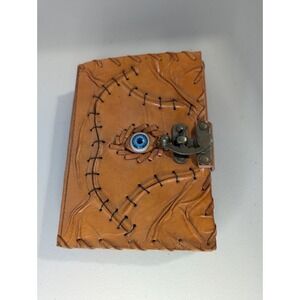 Vintage Hocus Pocus Book of Spells Leather Journal Evil Eye Diary Book Gift 5X7"